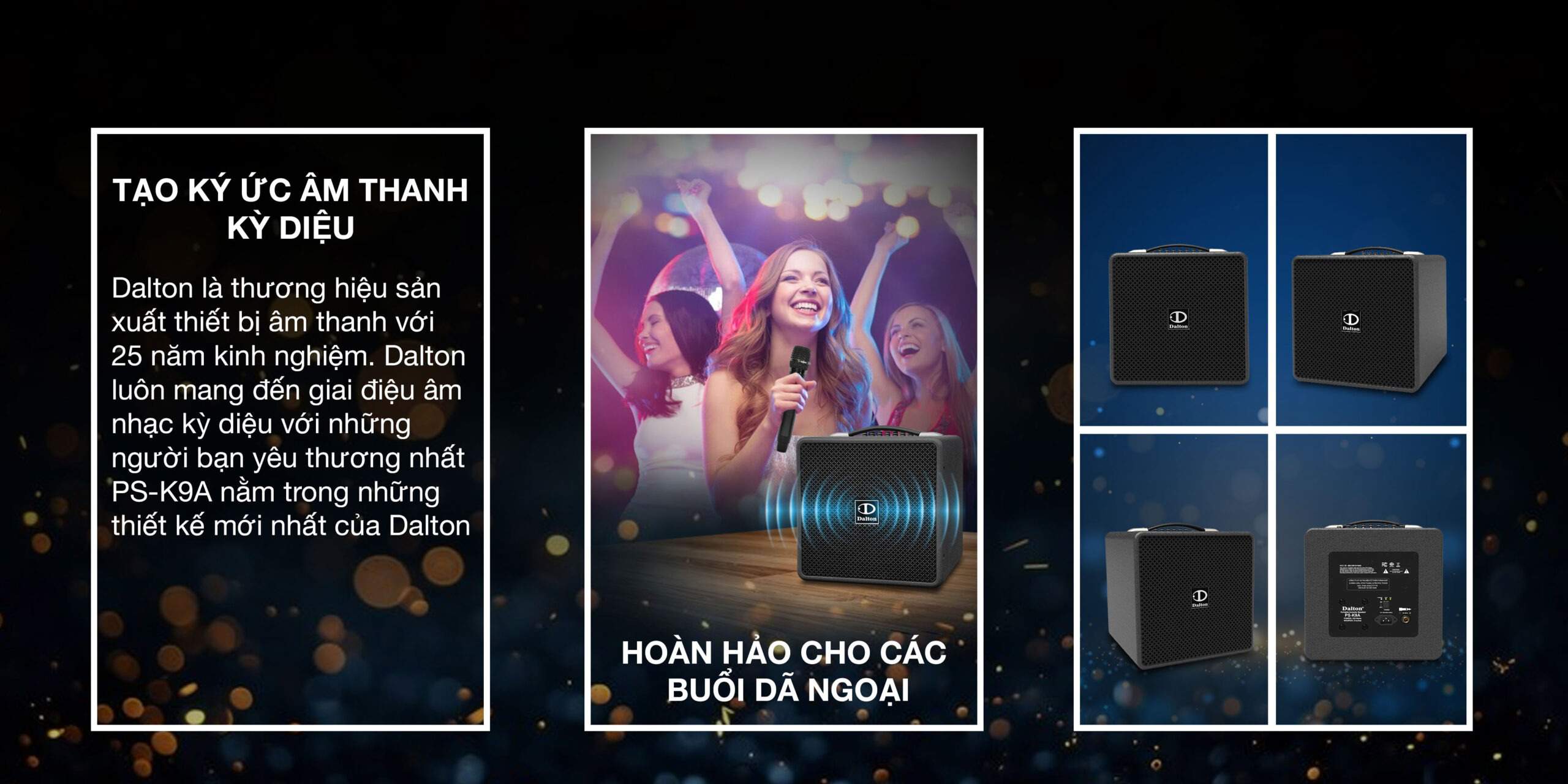 Loa xách tay Karaoke 250W Dalton PS-K9A